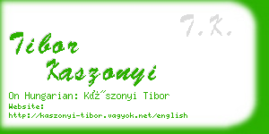 tibor kaszonyi business card